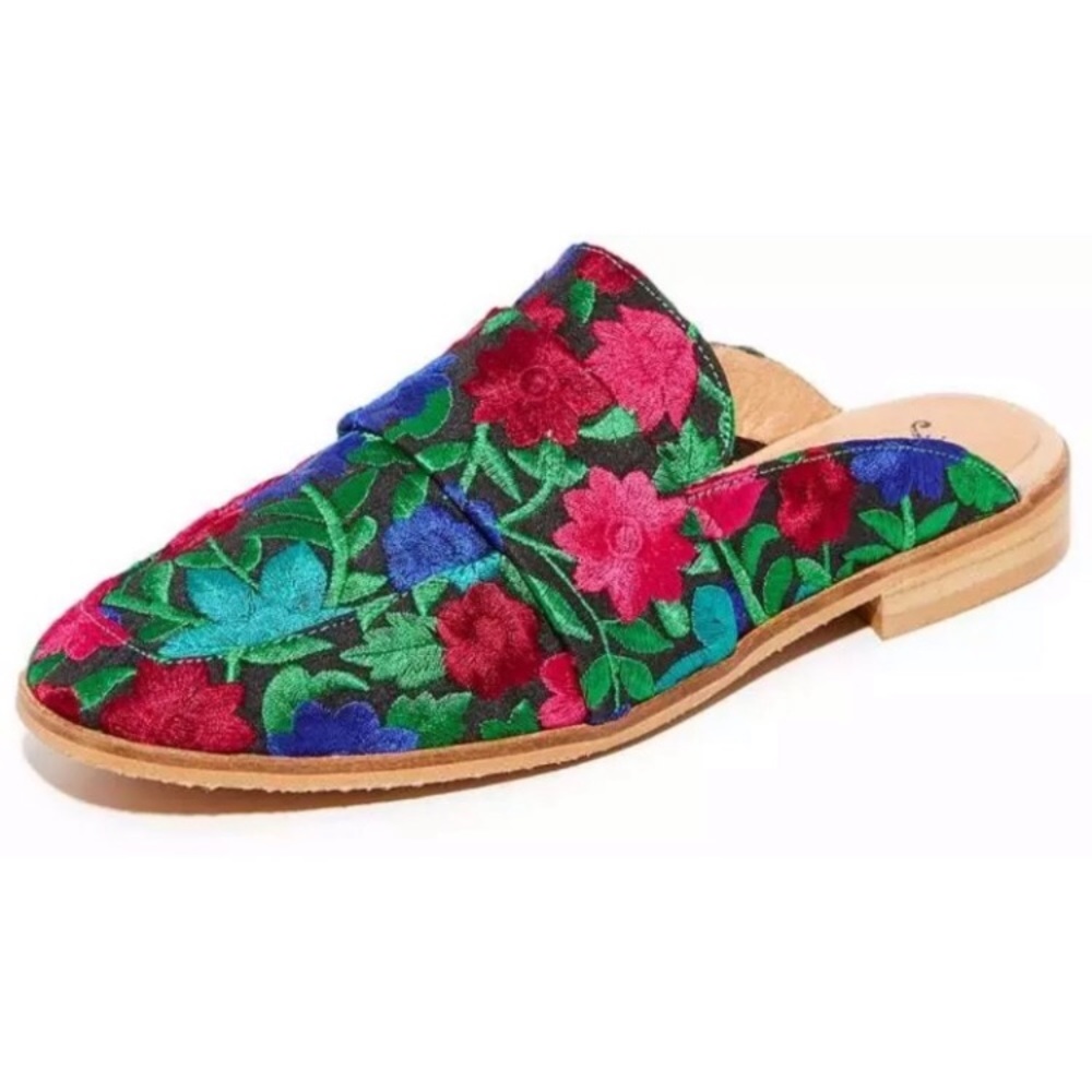 Free People Woman flat mule Brocade at Ease Loafer